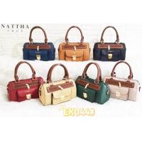 ราคา พร้อมส่ง กระเป๋าสะพายข้าง,ถือ ทรงหมอนสีทูโทน NATTHA (20262385797)