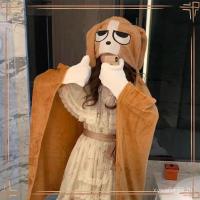 ราคา 1132เสื้อคลุมน่ารักตลกผ้าห่มคลุมด้วยผ้าหอพักพักกลางวัน[งีบหลับนักเรียนลูกสุนัขการ์ตูน]เสื้อคลุมหญิง SRBV (41077662565)