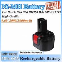 ราคา Ni-MH แบตเตอรี่เครื่องมือไฟฟ้าแบบชาร์จได้ 9.6V 2000/3000mAh สำหรับ Bosch PSR 960 BH984 BAT048 BAT119 (54101218987)