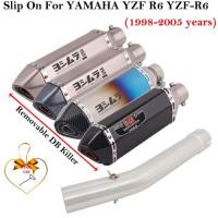 ราคา Slip On For YAMAHA YZF-R6 YZF R6 1998 - 2005 Yoshimura Motorcycle Exhaust Modify Middle Link Pipe E (46554685433)