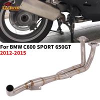 ราคา For BMW C600 SPORT 650GT 650 GT 2012 2013 2014 2015 Motorcycle Exhaust Escape Modified Muffler Fron (52405557001)