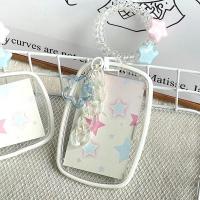 ราคา Steve Ins Pink Blue Star Silicone Photo Card Holder Student Campus Card ID Card ฝาครอบป ้ องกัน (27653002691)