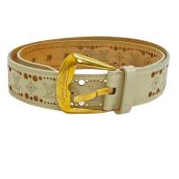 ราคา Louis Vuitton Saintur เข ็ มขัดหนัง M9680 สีขาว ผู ้ หญิงใช ้ (25281379049)