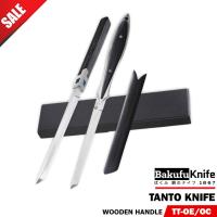 ราคา มีดทำครัว อเนกประสงค์ มีดพก สไตล์ญี่ปุ่น แบบทันโตะ ด้ามไม้มะเกลือสีดำธรรมชาติ มีดทำอาหาร พกพา รุ่น TT-OE/TN-OC (28981859354)