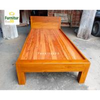 ราคา Furnitur99 เตียงโมเดิร์นไม้สัก เตียงนอนไม้สัก เตียง 3.5 ฟุต เตียงนอน 4 ฟุต สีไม้สัก (4556678695)