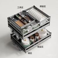 ราคา วาดจานกลางรวมกันตะกร้าลิ้นชักมัลติฟังก์ชั่สามชั้นตะกร้าชั้นเก็บตู้ลิ้นชักตะกร้าครัวตัวหนา เอสซีจี6 (46855980488)