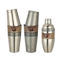 ราคา Vintage Etched Chaplin Bar Cocktail Shaker Boston Shaker Professional Bartender Cocktail Shaker (27864044918)