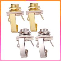 ราคา [โคลแวร์2] 2ชิ้นกีตาร์ไฟฟ้าเบสทองเหลือง6.35มิลลิเมตร1/4 "โมโนแจ็คซ็อกเก็ตปลั๊ก-เงิน (57655780571)