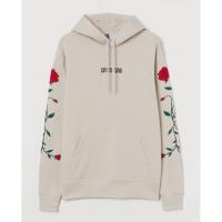 ราคา เสื้อฮู้ดลายดอกกุหลาบ H&M ของแท้ ไซส์ XL (49002819981)