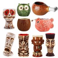 ราคา เซรามิค Tiki Mug Creative Porcelain เบียร์แก้วไวน์ถ้วย Drinkware (41051447030)