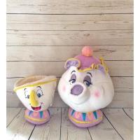 ราคา Set ตุ๊กตา Mrs.Pott &Chip กาน้ำชา จากเรื่อง Beauty and The Beat โฉมงามกับอสูร (มือสอง) (9083695339)