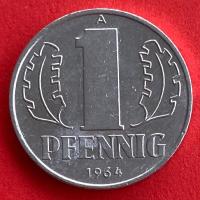 ราคา เหรียญเยอรมนีตะวันออก East Germany DDR 1 pfennig ปี 1964 เหรียญ​ต่างประเทศ (20689248005)