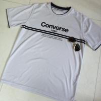 ราคา เสื้อยืดคอกลม CONVERSE สีเทาอ่อน / size L มีตำหนิเล็กน้อย (2490661045)