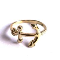 ราคา ไซส์ 6.5,7 แหวนสมอเรือ แหวนทอง แหวนเรียบๆ แหวนผู้หญิง gold anchor ring (44173156250)
