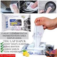ราคา 30PCS WET KITCHEN TISSUE PRACTICAL OIL CLEANER WET KITCHEN WIPE CLOTH STOVE MULTIPURPOSE TISSUE (26765168556)