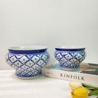 ราคา กระโถนลายคราม กระโถนโบราณลายสัปปะรด กระโถนลายสัปปะรด กระโถนเซรามิคลายสัปปะรด 5นิ้ว 6นิ้ว 7นิ้ว (25033794946)