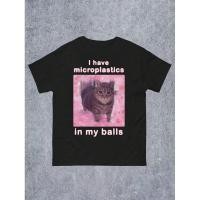 ราคา Funny Cat Meme Graphic T-Shirt graphic t shirts COTTON men clothing streetwear oversized t shirt oversized t shirt (51104788359)