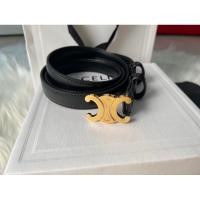 ราคา Celine logo belt 1.8 cm size 80 เข็มขัดซีลีน ผู้หญิง สีดำ ของแท้ (20174957085)