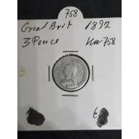 ราคา เหรียญเงินต่างประเทศGreat Brit ปี ค.ศ.1892 3 pence #เหรียญหายาก #เหรียญสะสม (42361361917)