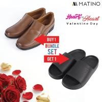 ราคา MATINO SHOES รองเท้าชายคัทชูหนัง รุ่น P/B 6939 BROWN (40424220722)