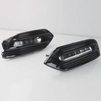 ราคา Car LED DRL Daylights For Honda HRV HR-V Vezel 2019 2020 Yellow Turn Signal Daytime Running Headlam (41978016854)