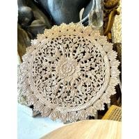 ราคา ไม้สักแกะสลัก กลมขอบใบไม้ 60 cm ไม่ทำสี แผ่นไม้ฉลุ งานไม้ กรอบรูปแกะสลัก งานฝีมือ ตกแต่งผนังบ้านสำนักงานศาสนสถา (8850338346)