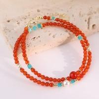 ราคา MINDO หินสีนำโชค CARNELIAN หินคาเนเลี่ยน หินแห่งคำอวยพร สร้อยข้อมือ กำไลหิน (41508264606)