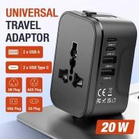 ราคา LENCENT Universal Travel Adapter อะแดปเตอร์ชาร์จ USB C 1920W - HHT205 (47952182374)
