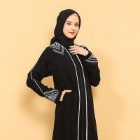 ราคา Sharqiaa Abaya เย็บปักถักร้อยพรีเมี่ยม Swarovski มีซิปหรูหรา (29970576895)