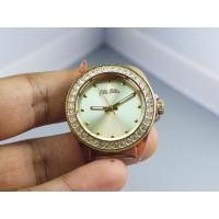 ราคา นาฬิกา Vintage มือสองญี่ปุ่น Folli Follie ขายตามสภาพQUARTZ ผู้หญิง ทรงกลม กรอบทอง หน้าเหลือง ไม่มีสาย 45mm (50855417331)