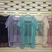 ราคา เซจซีทรูวิ้งๆ งาน 2ชิ้น ซีทรูแขนสั้น+สายเดี่ยวคอตตอลสกรีนลาย งานใหม่ฉบับวิ้งๆ (1188907831)