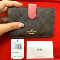 ราคา กระเป๋าตังค์coachใบสั้น ของแท้ % พร้อมส่ง (2074021592)
