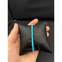 ราคา beautiful natural turquoise 4 mm beads bracelet (41920285392)