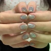 ราคา อิน สั้นบริสุทธิ์มือหูเล็บสีฟ้าแมวตาโบว์ทาสีเล็บแพทช์ (56152321127)