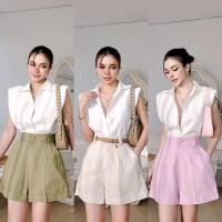 ราคา [โค้ดส่วนลด30% ลดเหลือ266฿]cottoncandyกางเกงขาสั้นผ้าลินินนำเข้า ล่าสุดของทางร้าน งานทรงสวยมาก ใส่สวย ใส่สบายสไตล์muji (27862098669)