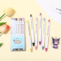 ราคา เรื่องโปรดที่สุด! 1 ชุด 6 ชิ้น 0.5 มม. MECHANICAL GEL PENS WHITE COATED POSITIVITY หมึกสีดํา MOTIF (25197131938)