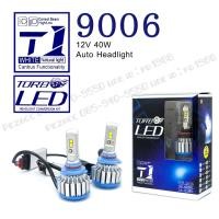 ราคา หลอดไฟหน้ารถยนต์ หลอดไฟรถยนต์ LED ไฟหน้า LED 9006 ไฟ 40w. ความสว่าง 11000 ลูเมน แสงขาว 6000K 2 หลอด รุ่นใหม่ T1 (29023679896)