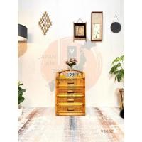 ราคา ตู้ทึบหวาย 4 ชั้น เฟอร์นิเจอร์ไม้หวาย ญี่ปุ่นมือสอง (41174303500)