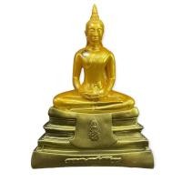 ราคา หลวงพ่อโสธร สีทอง ฐานปัดสีโบราณ (หน้าตัก 5นิ้ว สูง23ซม.)เข้าพิธีพุทธาภิเษกในอุโบสถวัดหลวงพ่อโสธร เป็นสิริมงคลแก่ผู้บูชาย (16674312289)