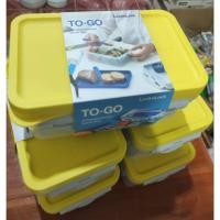 ราคา LocknLock กล่องอาหารกลางวันแบ่ง 3 ช่อง To-Go Container ความจุ 1 L. รุ่น HPL817L ของแท้ 100% สีเหลือง***ส่งด่วนเคอรี่ (19291915600)