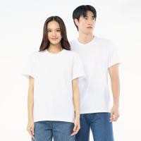 ราคา ปผ้านุ่ม เสื้อยืดเปล่า เสื้อยืดสีพื้น เสื้อยืดคอกลม_สีขาว (24992307244)