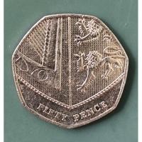 ราคา เหรียญต่างประเทศ อังกฤษ United Kingdom 50 Pence ปี 2014 ผ่านการใช้งาน สภาพสวยๆ #36 (29811392272)
