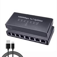 ราคา RJ45 Network Splitter Adapter 1to7 HUB LAN 3Port 8Port 100/1000Mbps Gigabit SG103 (3-Port 100/1000Mbps Desktop Switch) (23460211357)