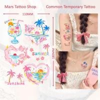 ราคา มาริส สักคอมมอน แทททูสี ติดทนนาน สติ๊กเกอร์รอยสักชั่วคราว รอยสักปลอม ต้นปาล์ม พระอาทิตย์ตก ซันไรส์ ทะเล ซีดี019 (22557114417)