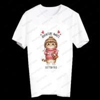 ราคา เสื้อยืดลายแมว สก็อตติชโฟลด์ Scottish Fold T-Shirt Adventure Awaits แฟชั่นเกาหลี แมวน่ารัก - ADVTA47 (42359467551)