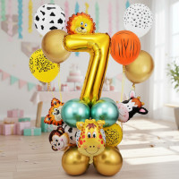 ราคา ลูกโป่งตัวเลข, สวนสัตว์สัตว์, นิทานนางเงือก, ครอบครัวหมีน้อย, เมืองรถ ชุดลูกโป่งเด็กน่ารัก (52750873659)