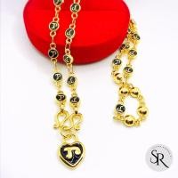 ราคา สร้อยนะโม+จี้หัวใจนะโม สีทองสวย (25733851327)