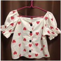 ราคา เสื้อครอป แขนตุ๊กตา ลายหัวใจ (2824064762)
