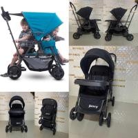 ราคา รถเข็นแฝดพี่น้องสีดำสภาพสวยนั่งคู่ (24524765464)