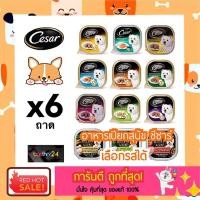 ราคา (x6 ถาด) ถูกสุดๆ! Cesar อาหารเปียกสุนัข ซีซาร์ 100 g. แบบถาด รสเนื้อ/แกะ/ไก่/ อาหารสุนัข Cesar / Cesar Craft 100 กรัม (17813848089)
